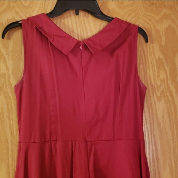 NWOT Vintage V-Neck Style Red Dress - Picture 6 of 9